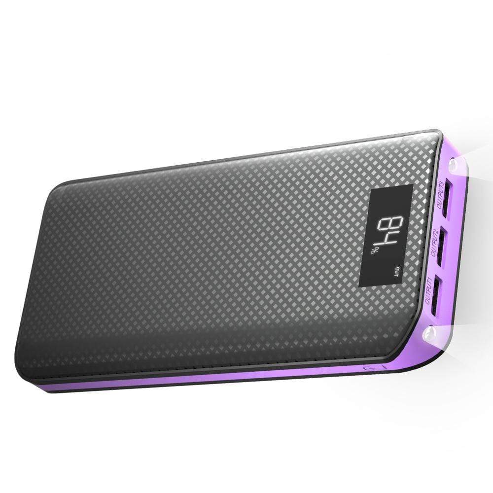 REALIKE® Powerbank 20000 mAh 3 Usb Power Bank LCD Display Battery for Huawei Xiaomi iPhone Samsung LG Sony HTC Bluetooth Speaker etc.