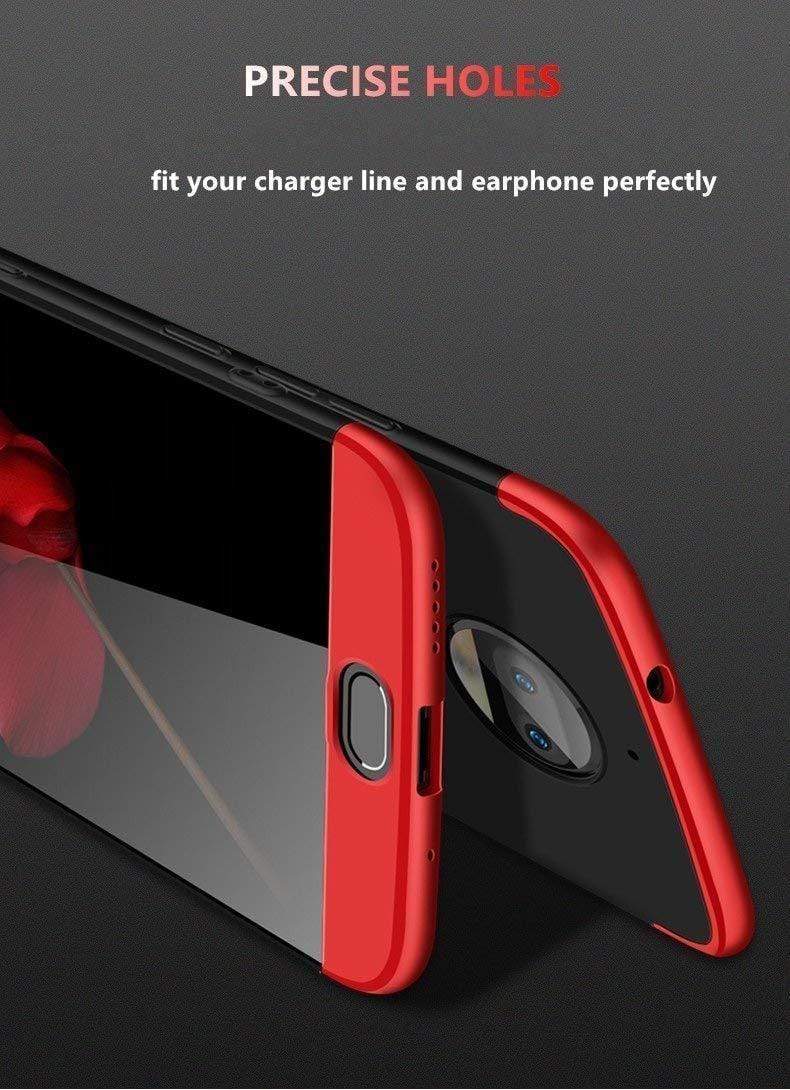 REALIKE® Premium Back Case for Moto G6 – 3 in 1 Double Dip Case [ Anti Slip ] Super Slim [Hard] Hybrid PC All Angle Protection Lightweight Back Case Cover for Motorola Moto G6