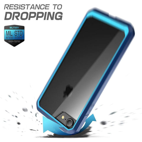 Image of Realike Premium Style Shockproof Back Case For iPhone 7 (Glacier Series - Blue)