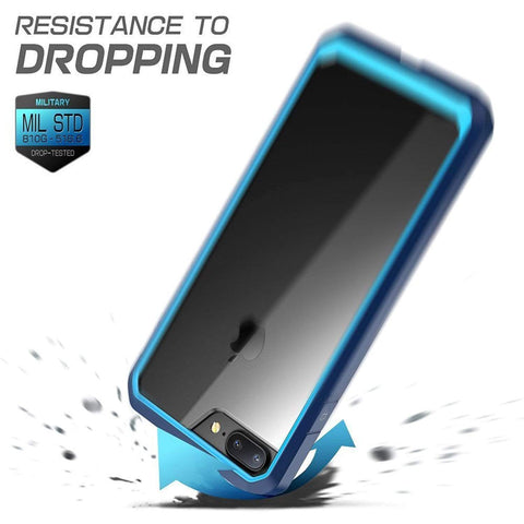 Image of Realike Premium Style Shockproof Back Case For iPhone 7 Plus (Glacier Series - Blue)