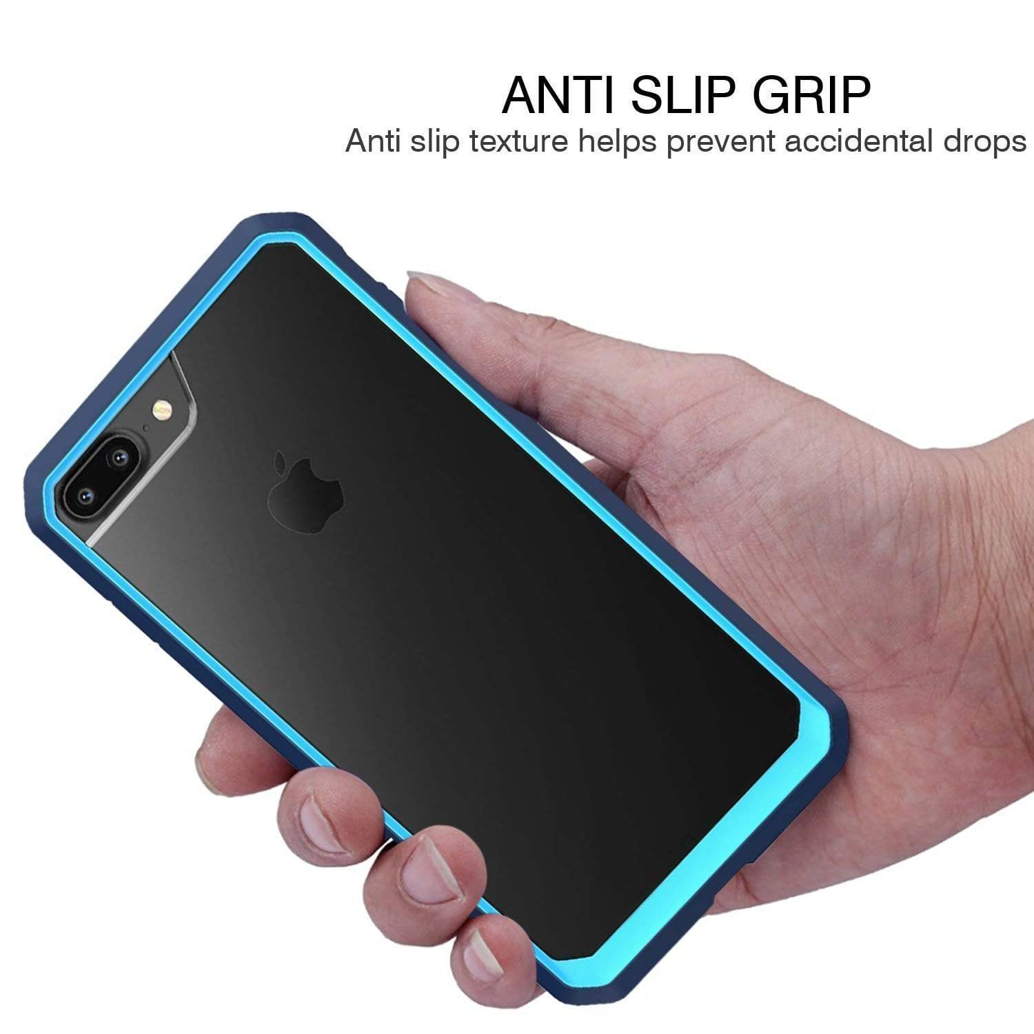 Realike Premium Style Shockproof Back Case For iPhone 7 Plus (Glacier Series - Blue)