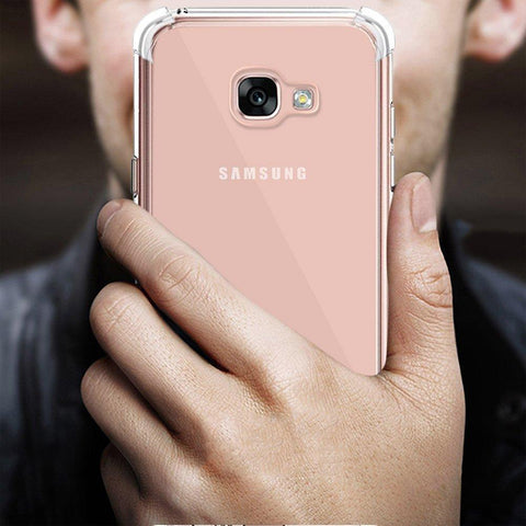 Image of Realike Premium Style Shockproof Transparent Back Case For Samsung Galaxy A7 (2017)