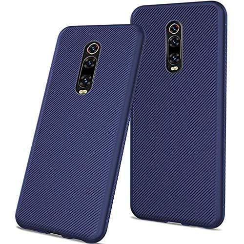 REALIKE Redmi K20 Pro Back Cover, Flexible Carbon Fiber Full Shockproof Back Case for Redmi K20 Pro (Texture Blue)