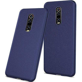 REALIKE Redmi K20 Pro Back Cover, Flexible Carbon Fiber Full Shockproof Back Case for Redmi K20 Pro (Texture Blue)