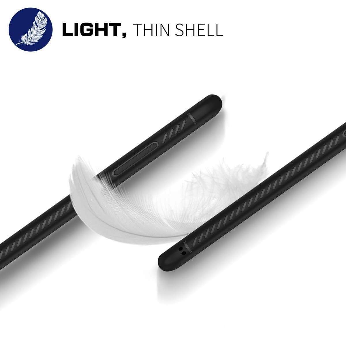 REALIKE Redmi K20 Pro Back Cover, Flexible Carbon Fiber Full Shockproof Back Case for Redmi K20 Pro (Texture Blue)