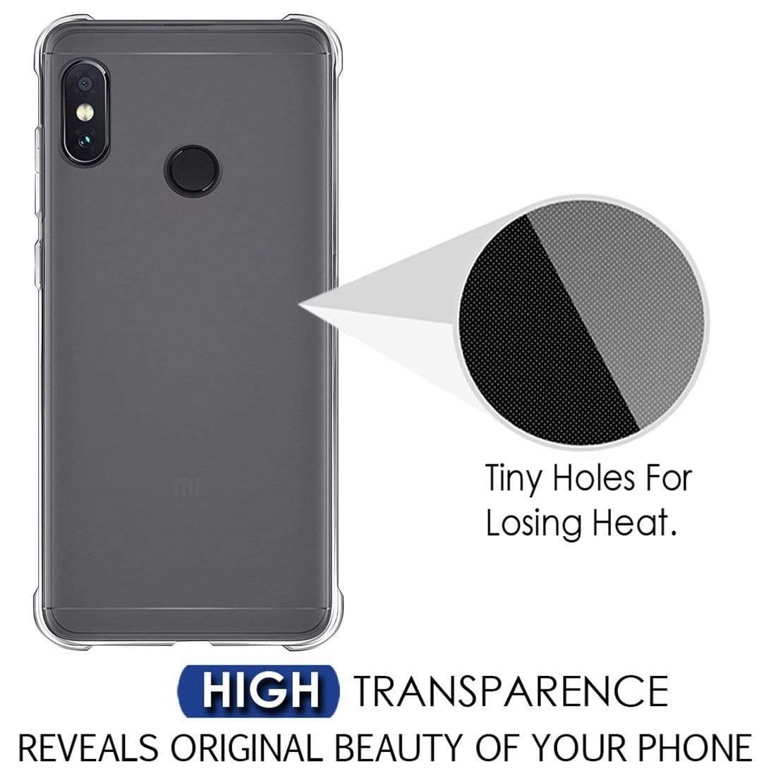 REALIKE® Redmi Note 5 Pro Back Cover, Branded Case With Ultimate Protection Flexible Transparent Back Cover For Xiaomi Redmi Note 5 Pro-2018