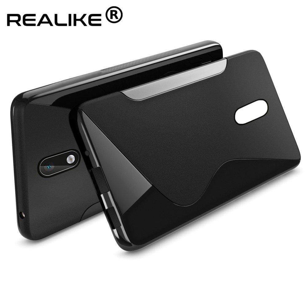 REALIKE&reg; 100% Fit Premium Shockproof Carbon Fiber Back Case For NOKIA 3