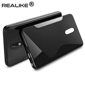 REALIKE&reg; 100% Fit Premium Shockproof Carbon Fiber Back Case For NOKIA 3