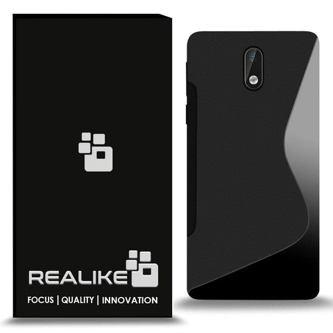 Image of REALIKE&reg; 100% Fit Premium Shockproof Carbon Fiber Back Case For NOKIA 3