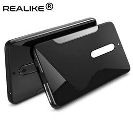 REALIKE® 100% Fit Premium Shockproof Carbon Fiber Back Case For NOKIA 5