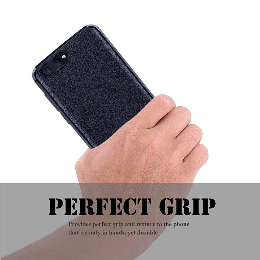 REALIKE&reg; Honor View 10 Cover, Anti-fingerprint Soft Silicone Slim Litchi Skin Rugged Armor Back Cover Case for Huawei Honor View 10 (BLUE)