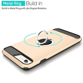 REALIKE® iPhone 8 Cover, Aemotoy Protective Armor Bumper W 360 Degrees Ring Kickstand Shockproof Defender Case For iPhone 8 - iPhone 7