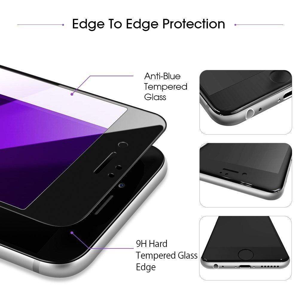 REALIKE&reg; iPhone 8 Plus / 7 Plus Screen Protector, 3D Touch Edge to Edge 9H Blue Light Filter Full Coverage Shockproof Tempered Glass for Apple iPhone 8 Plus / 7 Plus