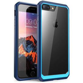 REALIKE&reg; iPhone 8 Plus Back Cover, Beetle Series Premium Hybrid Protective Frost Clear Case for Apple iPhone 8 Plus (Blue/Navy)