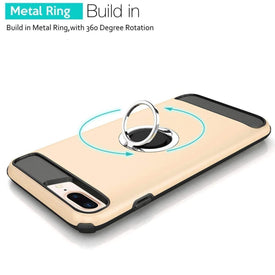 REALIKE® iPhone 8 Plus Cover, Aemotoy Protective Armor Bumper W 360 Degrees Ring Kickstand Shockproof Defender Case For iPhone 8 Plus - iPhone 7 Plus