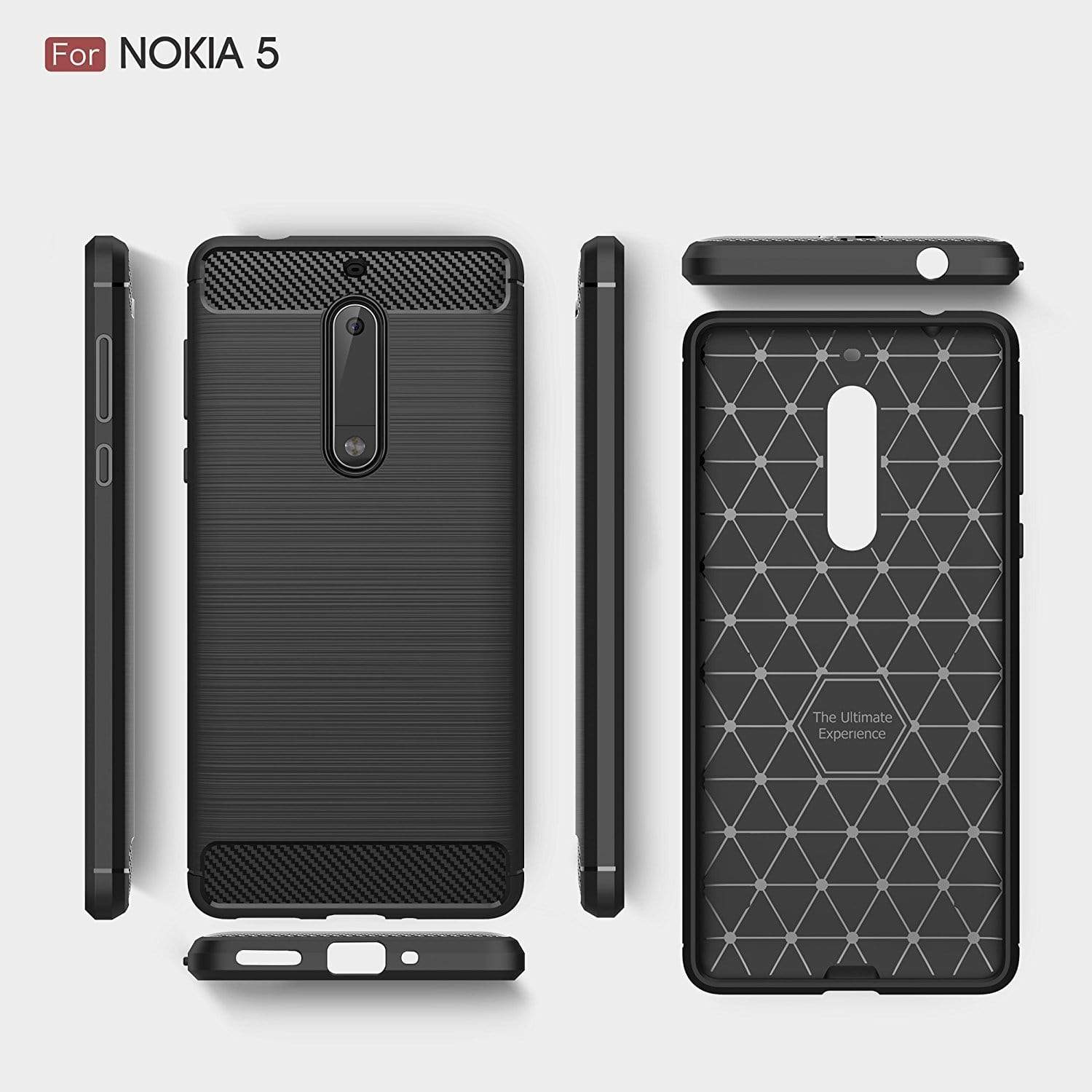REALIKE&reg; NOKIA 5 Armor Case (INDIAN Version) Ultimate Protection from Drops in Slim profile, Durable, Anti Scratch, Perfect Fit, Flexible TPU Phone Back Cover for NOKIA 5