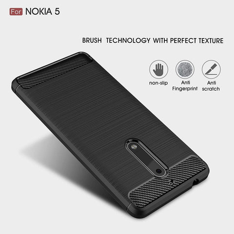 Image of REALIKE&reg; NOKIA 5 Armor Case (INDIAN Version) Ultimate Protection from Drops in Slim profile, Durable, Anti Scratch, Perfect Fit, Flexible TPU Phone Back Cover for NOKIA 5