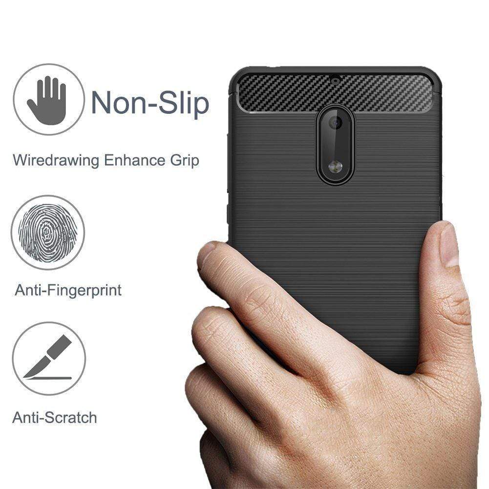 REALIKE&reg; NOKIA 6 Armor Case, Ultimate Protection from Drops, Durable, Anti Scratch, Perfect Fit, Anti Shock Technology, Back Cover for NOKIA 6 - METAlLIC BLACK