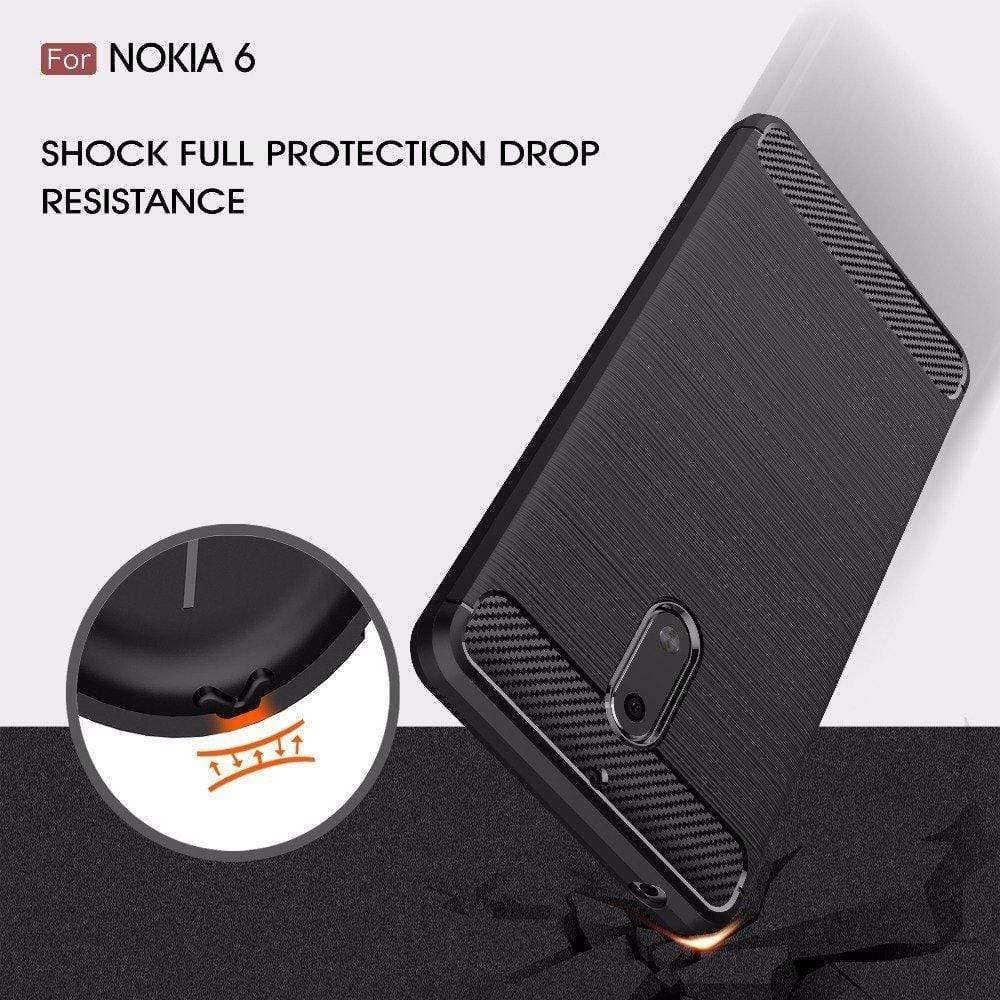 REALIKE&reg; NOKIA 6 Armor Case, Ultimate Protection from Drops, Durable, Anti Scratch, Perfect Fit, Anti Shock Technology, Back Cover for NOKIA 6 - METAlLIC BLACK