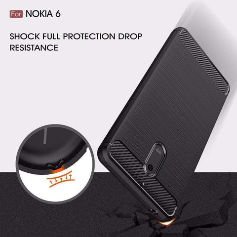 Image of REALIKE&reg; NOKIA 6 Armor Case, Ultimate Protection from Drops, Durable, Anti Scratch, Perfect Fit, Anti Shock Technology, Back Cover for NOKIA 6 - METAlLIC BLACK