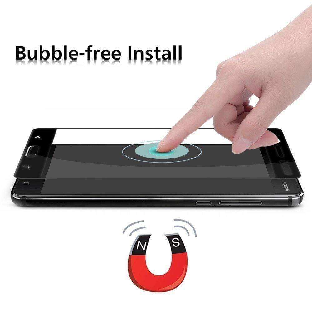 REALIKE&reg; Nokia 8 Screen Protector, 3D Touch 9H Full Coverage HD Clear Tempered Glass for Nokia 8 (Black)