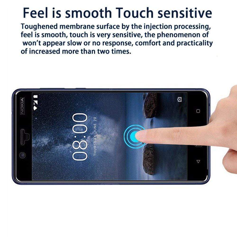 REALIKE&reg; Nokia 8 Screen Protector, 3D Touch 9H Full Coverage HD Clear Tempered Glass for Nokia 8 (Black)