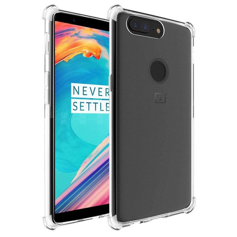 Image of REALIKE&reg; OnePlus 5T Back Cover, Flexible TPU Gel Rubber Soft Silicone Protective Transparent Cover for OnePlus 5T