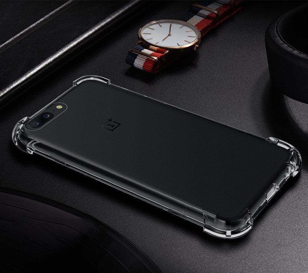 REALIKE&reg; OnePlus 5T Back Cover, Flexible TPU Gel Rubber Soft Silicone Protective Transparent Cover for OnePlus 5T