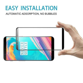 REALIKE® Oneplus 5T Screen Protector, 3D Touch 9H Full Coverage HD Clear Tempered Glass for OnePlus 5T (Black) (BLACK)