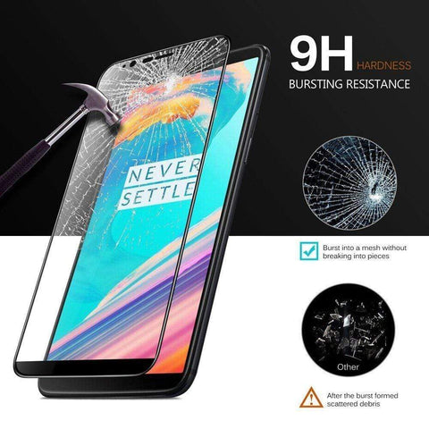 Image of REALIKE&reg; Oneplus 5T Screen Protector, 3D Touch 9H Full Coverage HD Clear Tempered Glass for OnePlus 5T (Black) (BLACK)