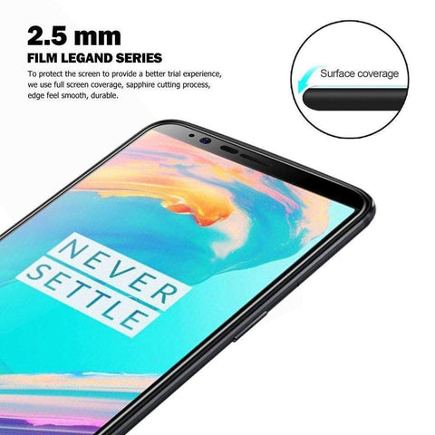 REALIKE&reg; Oneplus 5T Screen Protector, 3D Touch 9H Full Coverage HD Clear Tempered Glass for OnePlus 5T (Black) (BLACK)