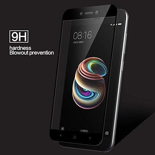 REALIKE&reg; Redmi 5A Screen Protector, 3D Touch 9H Full Coverage HD Clear Tempered Glass for Redmi 5A (Black)