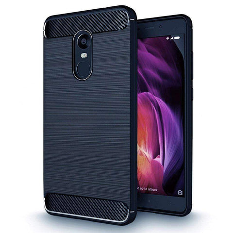Image of REALIKE&reg; Redmi Note 4 Armor Case (INDIAN Version) Ultimate Protection from Drops, Anti Scratch, Perfect Fit, Anti Shock Technology, Flexible TPU Back Cover for Redmi Note 4 - Metallic Black