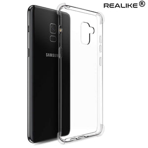 REALIKE&reg; Samsung A8 Plus Cover, Anti-fingerprint Soft Silicone Transparent Back Cover Case for Samsung A8 Plus 2018 (CLEAR)