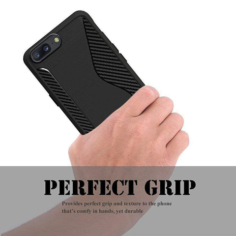 Image of REALIKE&reg; [Vibrance Series] Protective Slider Style Slim Case Covers For OnePlus Five Soft-Interior Scratch Protection Finish (S Black)