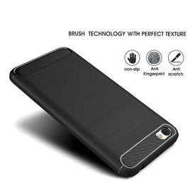 REALIKE® Xiaomi Redmi Y1 Lite Back Cover, Flexible Carbon Fiber Design Lightweight Shockproof Back Cover for Xiaomi Redmi Y1 Lite - Metallic Blue (BLACK)