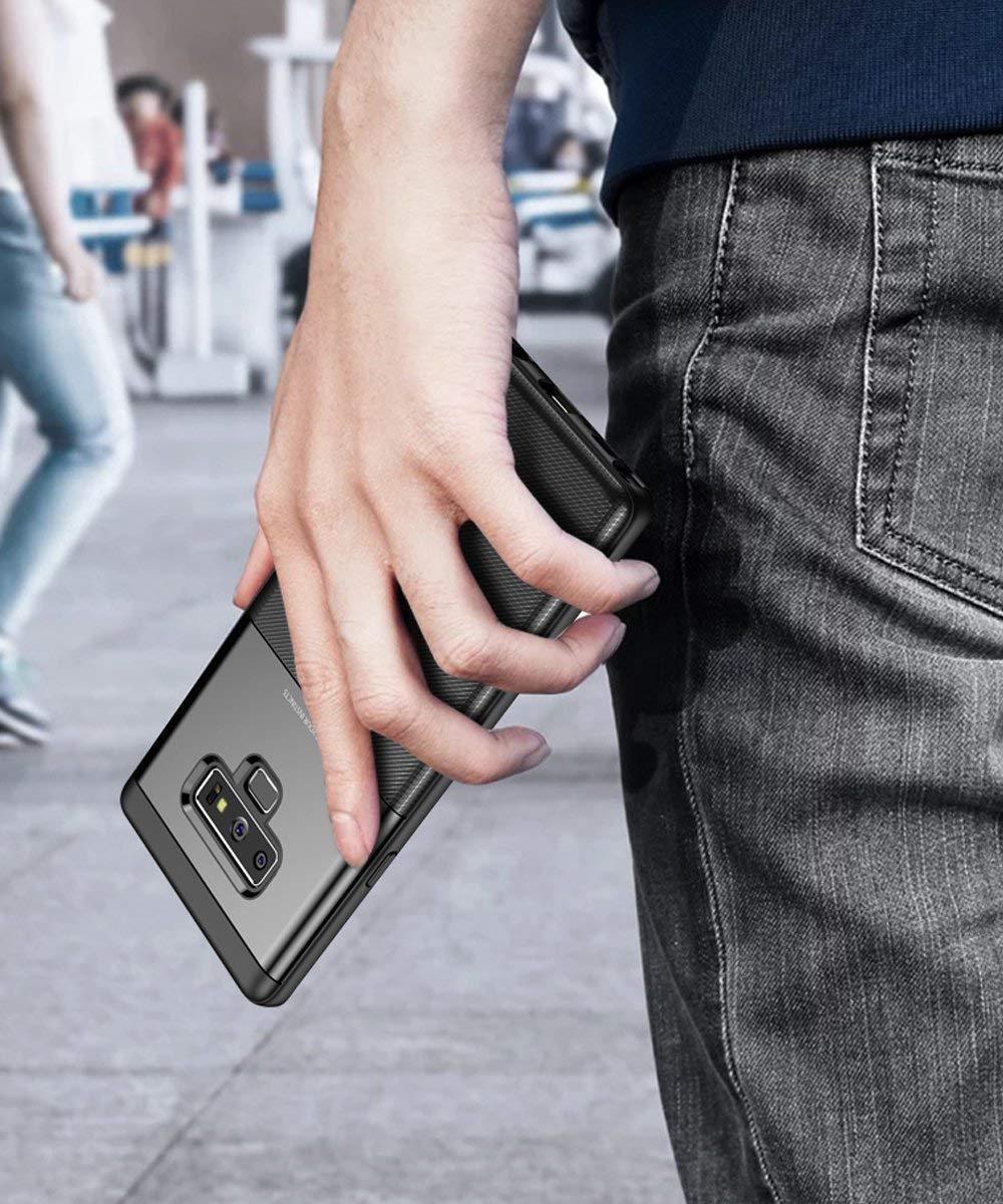 REALIKE® Samsung Galaxy Note 9 Cover Flexible Carbon Fiber Design Lightweight Shockproof Case for Samsung Galaxy Note 9-2018