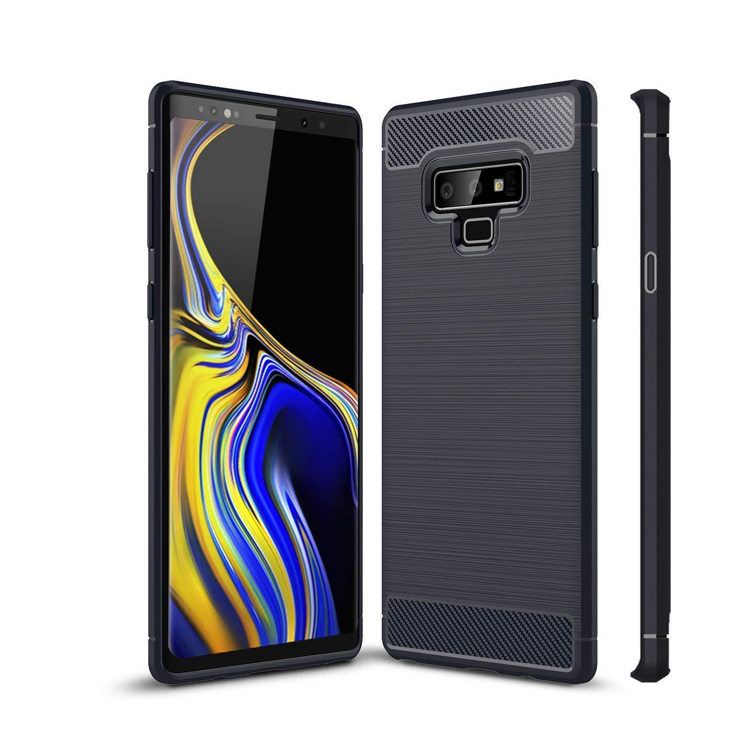 REALIKE Samsung Galaxy Note 9 Cover Flexible Carbon Fiber Design Lightweight Shockproof Case for Samsung Galaxy Note 9-2018 (Carbon Blue)