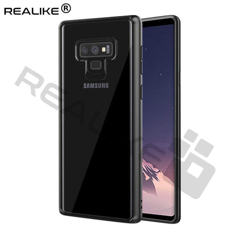 Image of REALIKE® Samsung Galaxy Note 9 Cover Flexible Transparent Lightweight Shockproof Case for Samsung Galaxy Note 9-2018 {Diamond Series Black}