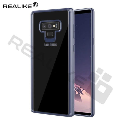 Image of REALIKE® Samsung Galaxy Note 9 Cover Flexible Transparent Lightweight Shockproof Case for Samsung Galaxy Note 9-2018 {Diamond Series Blue}