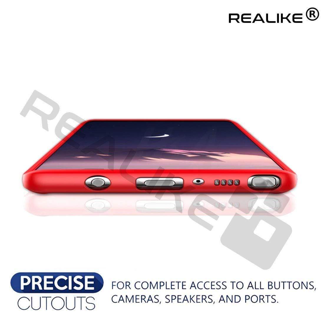 REALIKE® Samsung Galaxy Note 9 Cover Flexible Transparent Lightweight Shockproof Case for Samsung Galaxy Note 9-2018 {Diamond Series Red}