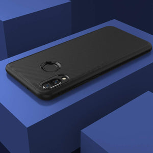REALIKE Samsung M20 Case, Flexible Carbon Fiber Full Shockproof Case for Samsung Galaxy M20 (Carbon Black)