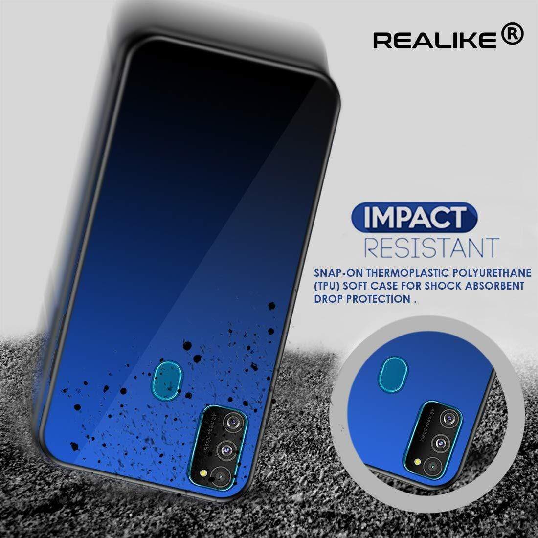 REALIKE Samsung M30S Back Cover, Full Glass Anti Scratch Full Shockproof Back Case for Samsung M30