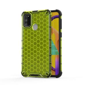 REALIKE Samsung M30S Back Cover, Full Transparent Anti Scratch Full Shockproof Back Case for Samsung M30S (Clear/Green)