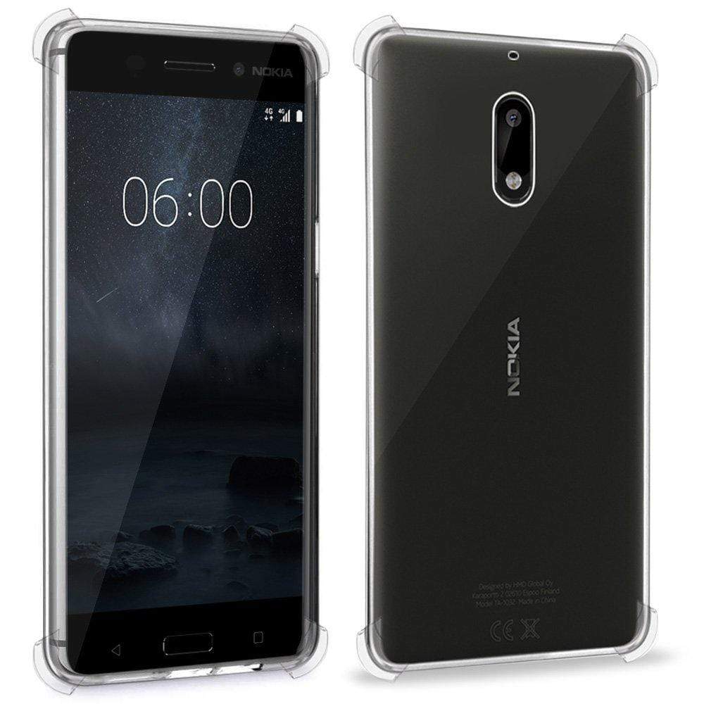 Realike Shockproof Crystal Transparent Back Case For Nokia 6