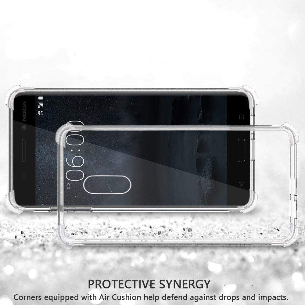 Realike Shockproof Crystal Transparent Back Case For Nokia 6