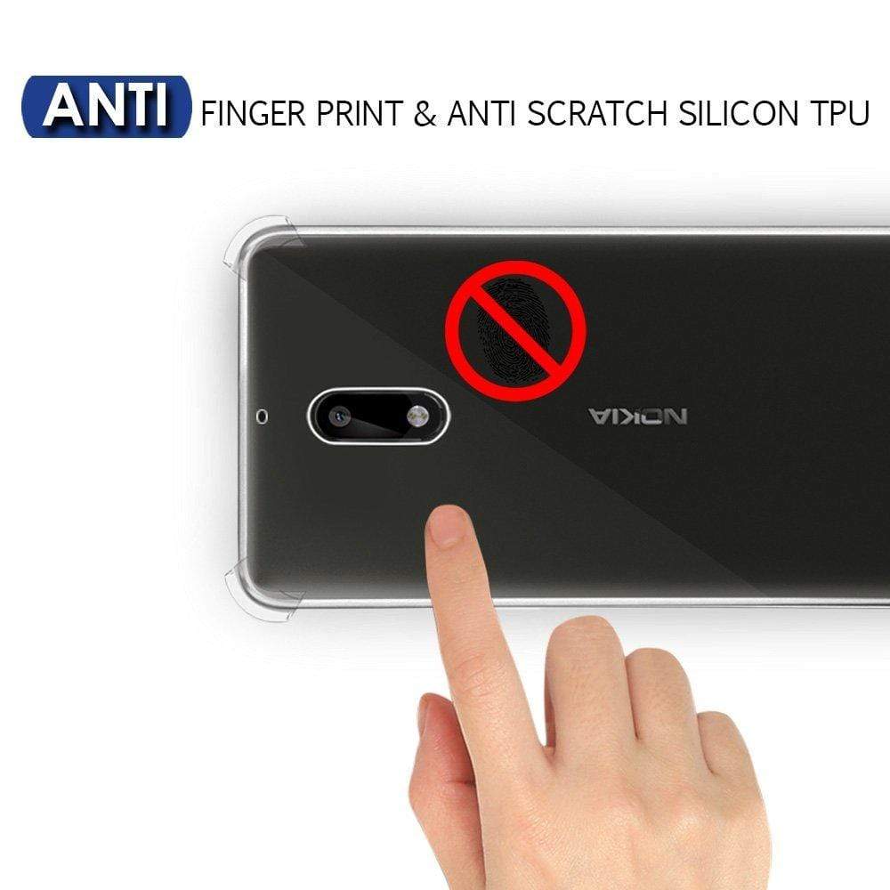 Realike Shockproof Crystal Transparent Back Case For Nokia 6