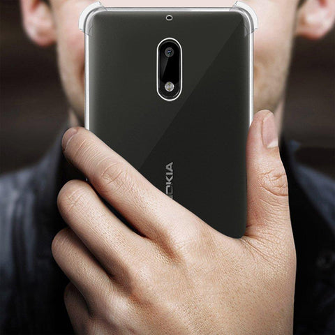 Image of Realike Shockproof Crystal Transparent Back Case For Nokia 6