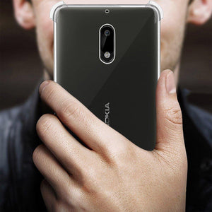 Realike Shockproof Crystal Transparent Back Case For Nokia 6