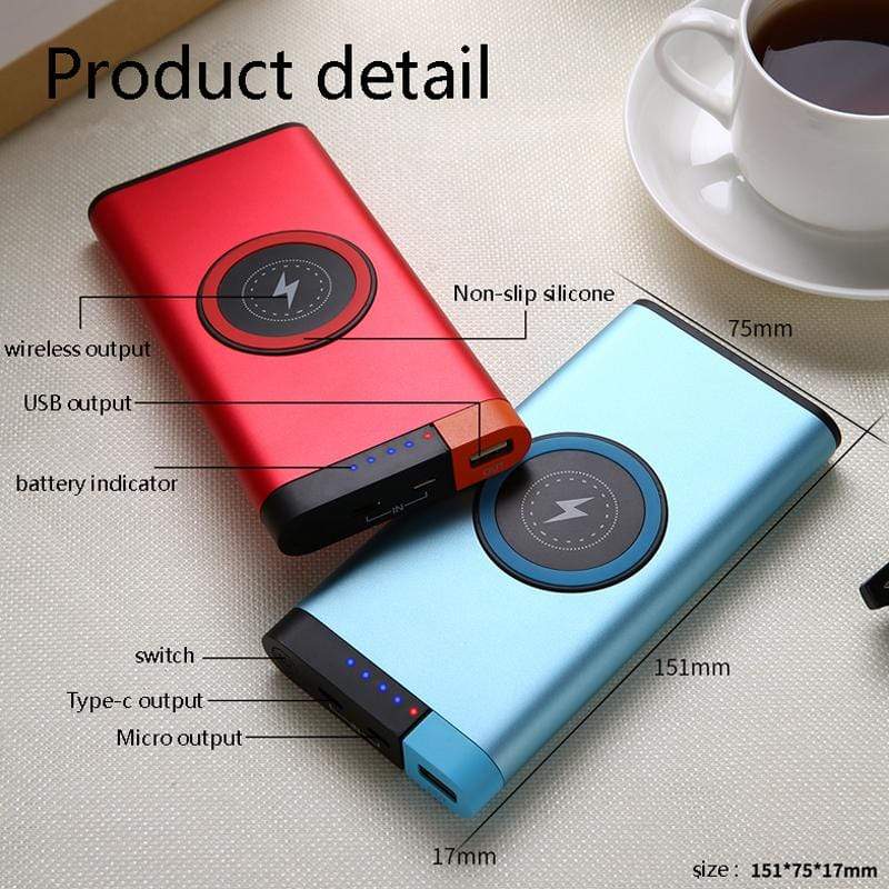 REALIKE® Slim 10000 Mah Power Bank Portable Ultra-thin Polymer Metal Alloy Powerbank